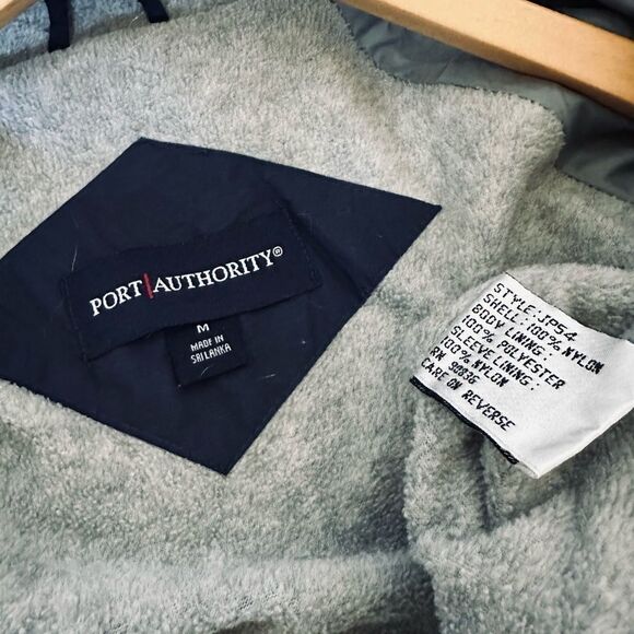 Port Authority Navy Blue Zip Windbreaker Jacket M - Picture 3 of 4